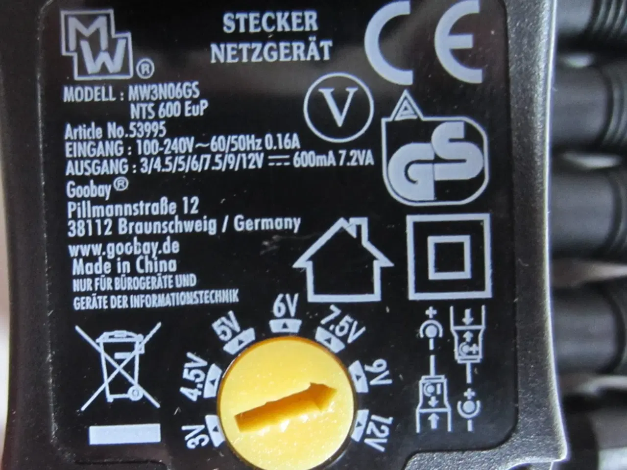 Billede 3 - Universal Strømforsyning MW3N06GS med trinvis