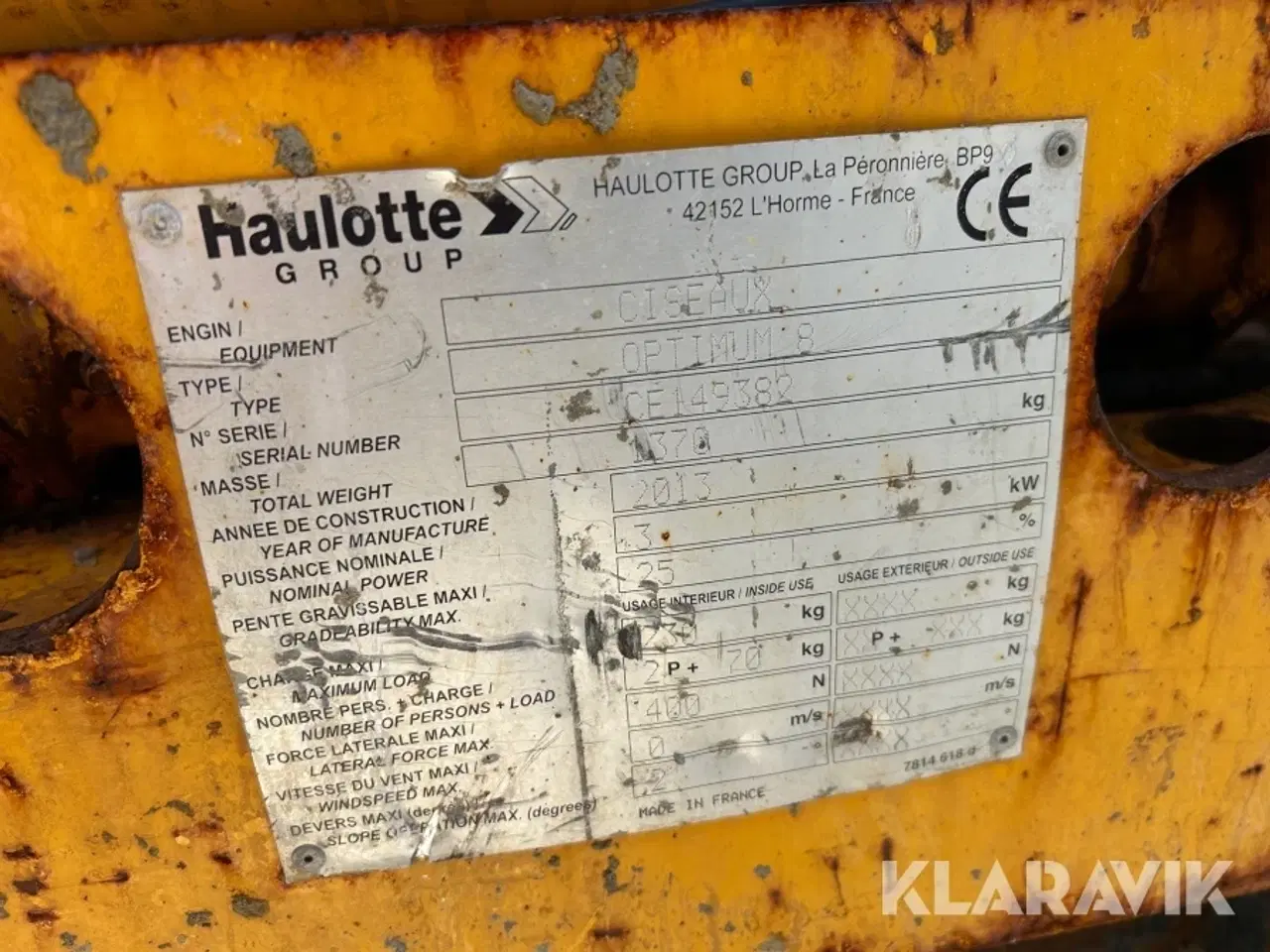 Billede 6 - Sakselift Haulotte Optimum 8