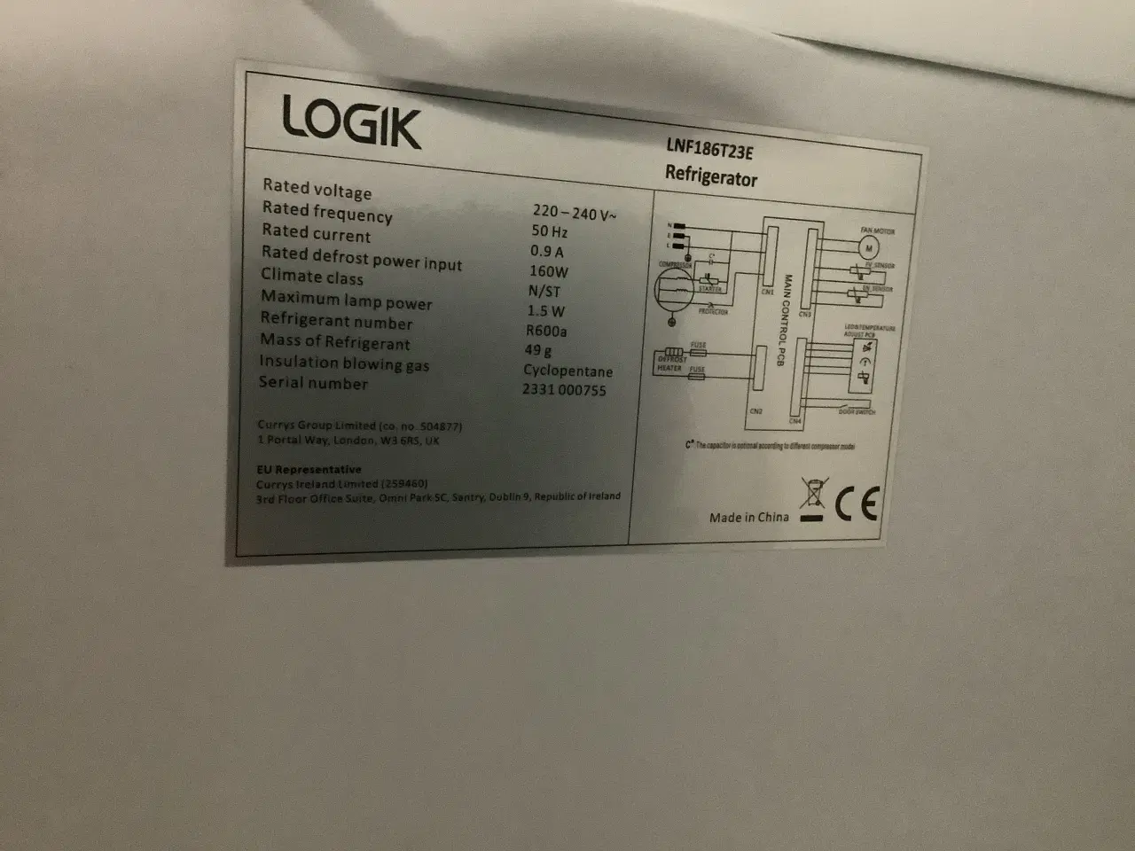 Billede 4 - 210l køl fryse skab.