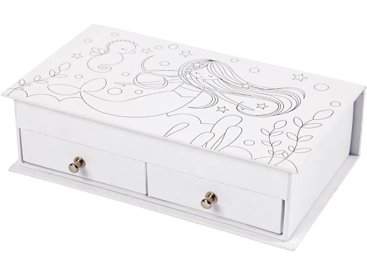 Billede 1 - Elegant Smykkeskrin med Havfruemotiv og Spejl