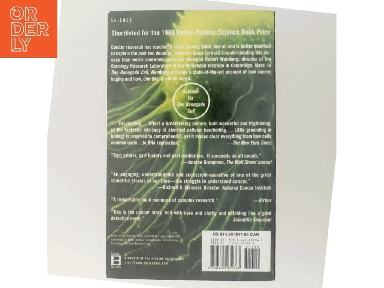 Billede 3 - &#39;One Renegade Cell - How Cancer begins&#39; af Robert A. Weinberg (bog)