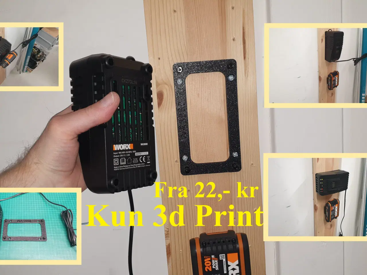 Billede 1 - WORX 20v Powershare , beslag og holdere