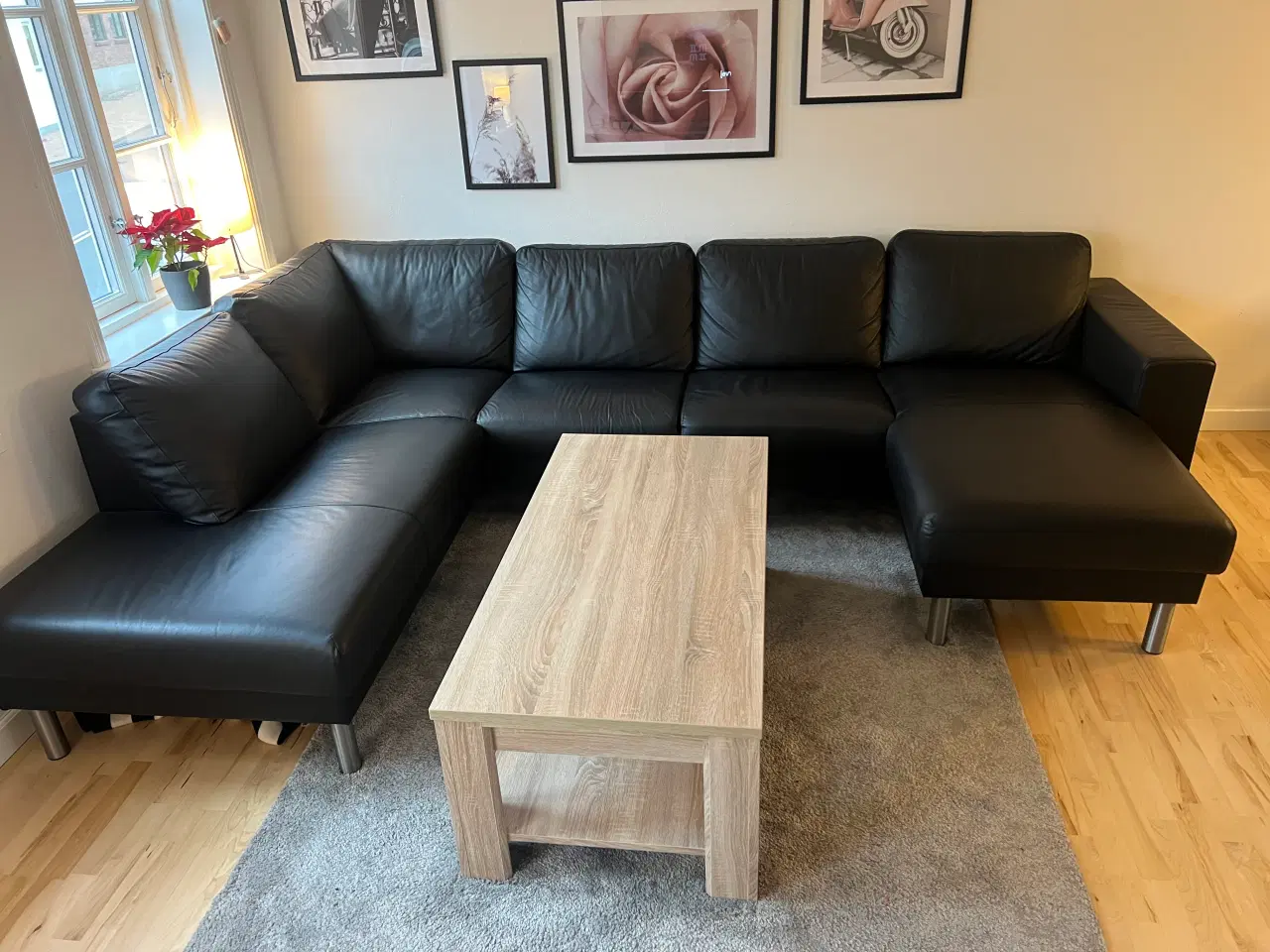 Billede 2 - U-hjørne sofa i læder uden skader