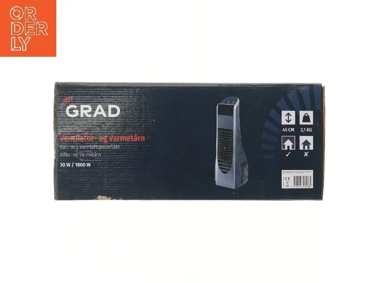 Billede 3 - Ventilator og varmeblæser tårn fra Grad (str. 45 cm)