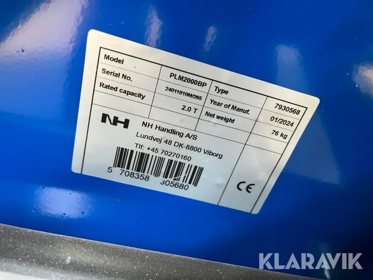 Billede 5 - Palleløfter NH PLM2000BP - 2 tons