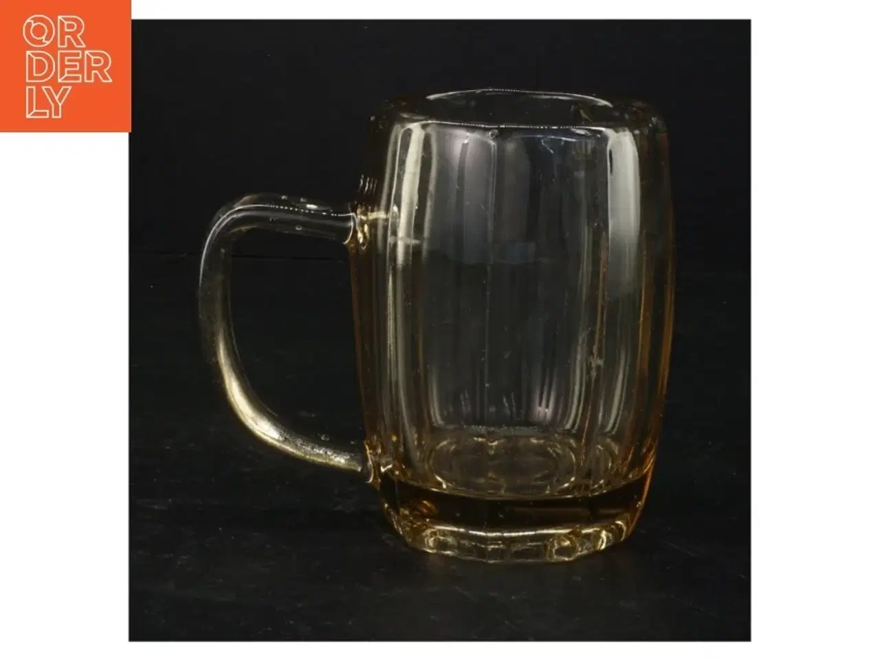 Billede 1 - Mundblæst Røgfarvet Glas krus (str. 12 x 14 x 9 cm)