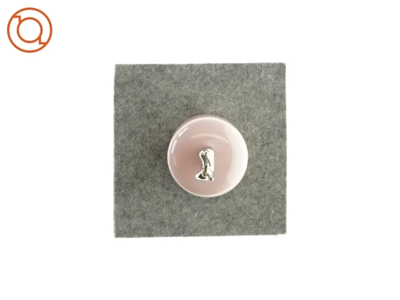 Billede 2 - Lille opbevaringskrukke med hund i sølv på låget