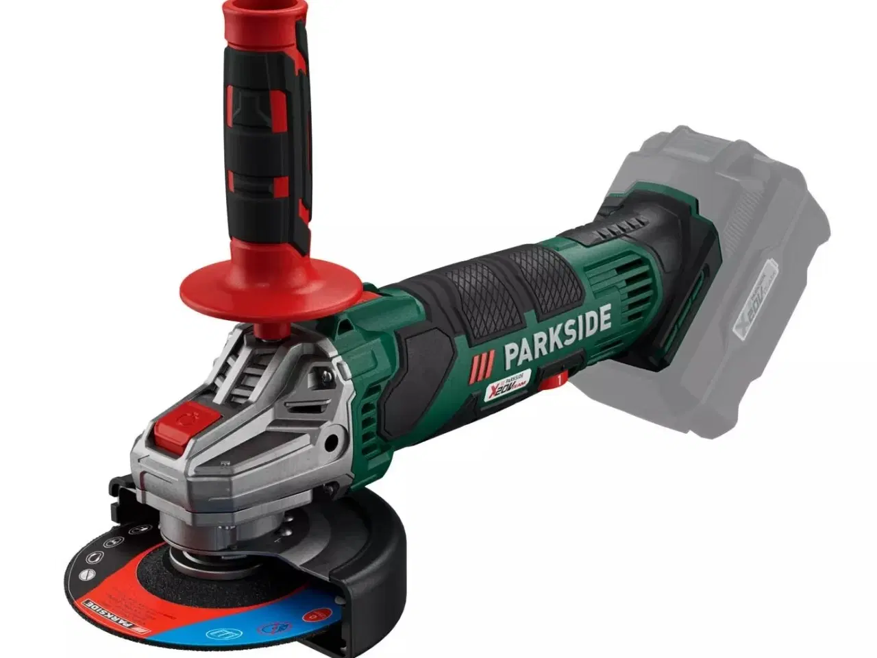Billede 3 - Parkside X20V Team Vinkelsliber Batteridrevet Rød/