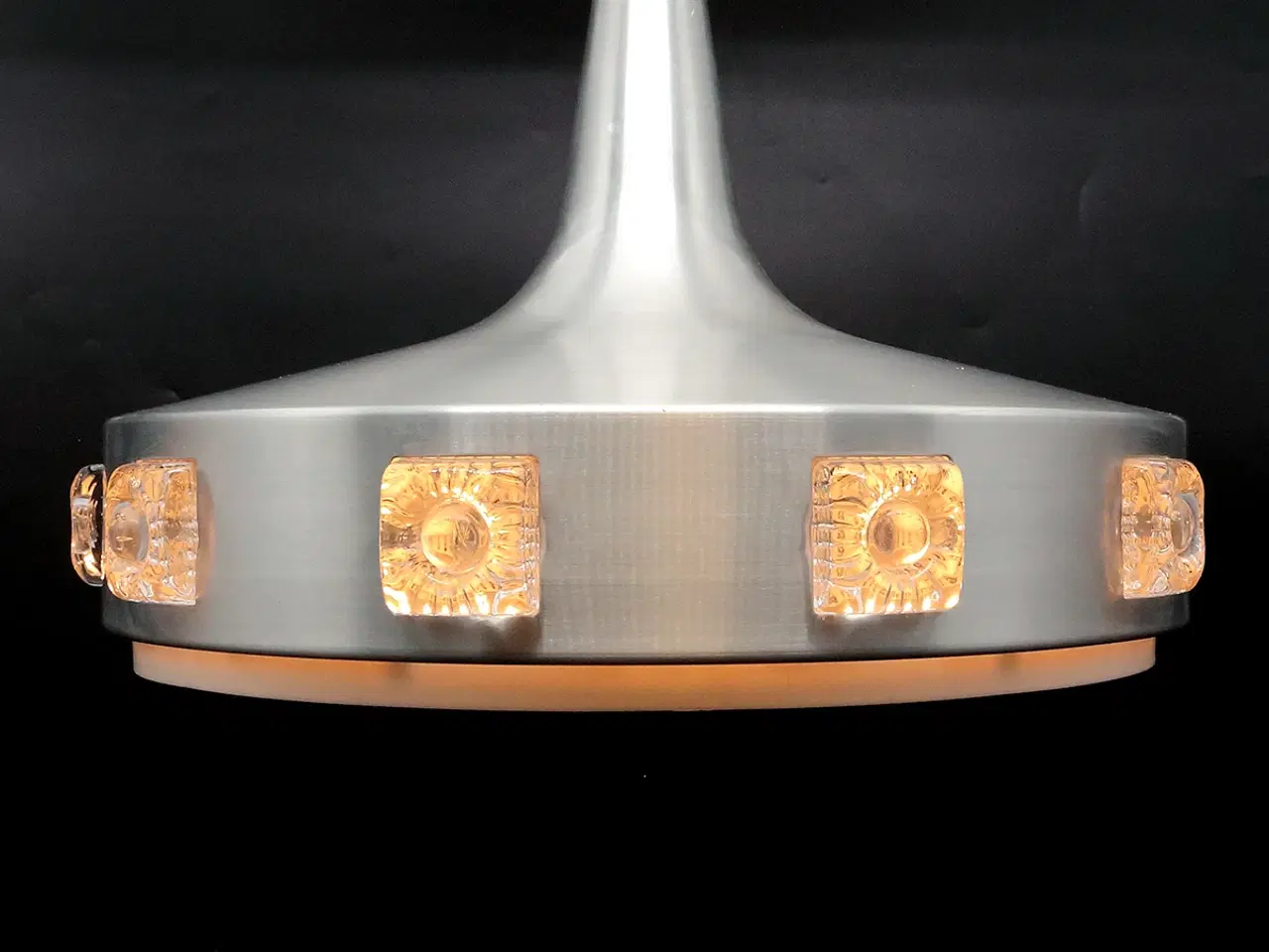 Billede 6 - Space age pendel i aluminium med glas, 1960–70