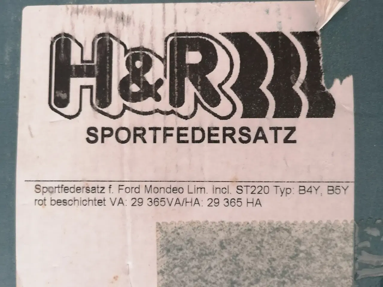 Billede 2 - Sænkningsfjedre-Ford, Chassissæt H&R 29365-1