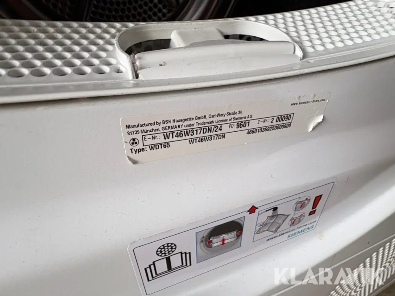 Billede 7 - Tørretumbler Siemens WT46W317DN/24