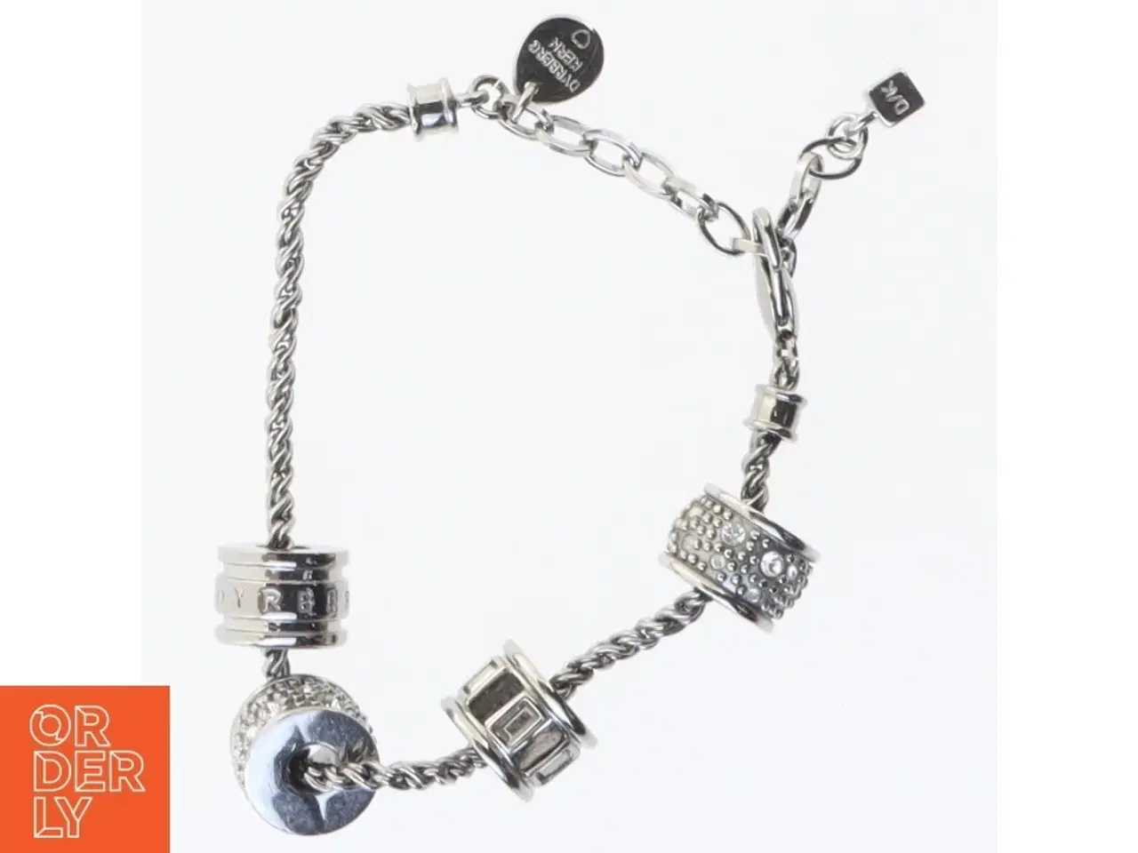 Billede 3 - Sølv armbånd med charms fra Dyrberg Kern (str. 24 cm)