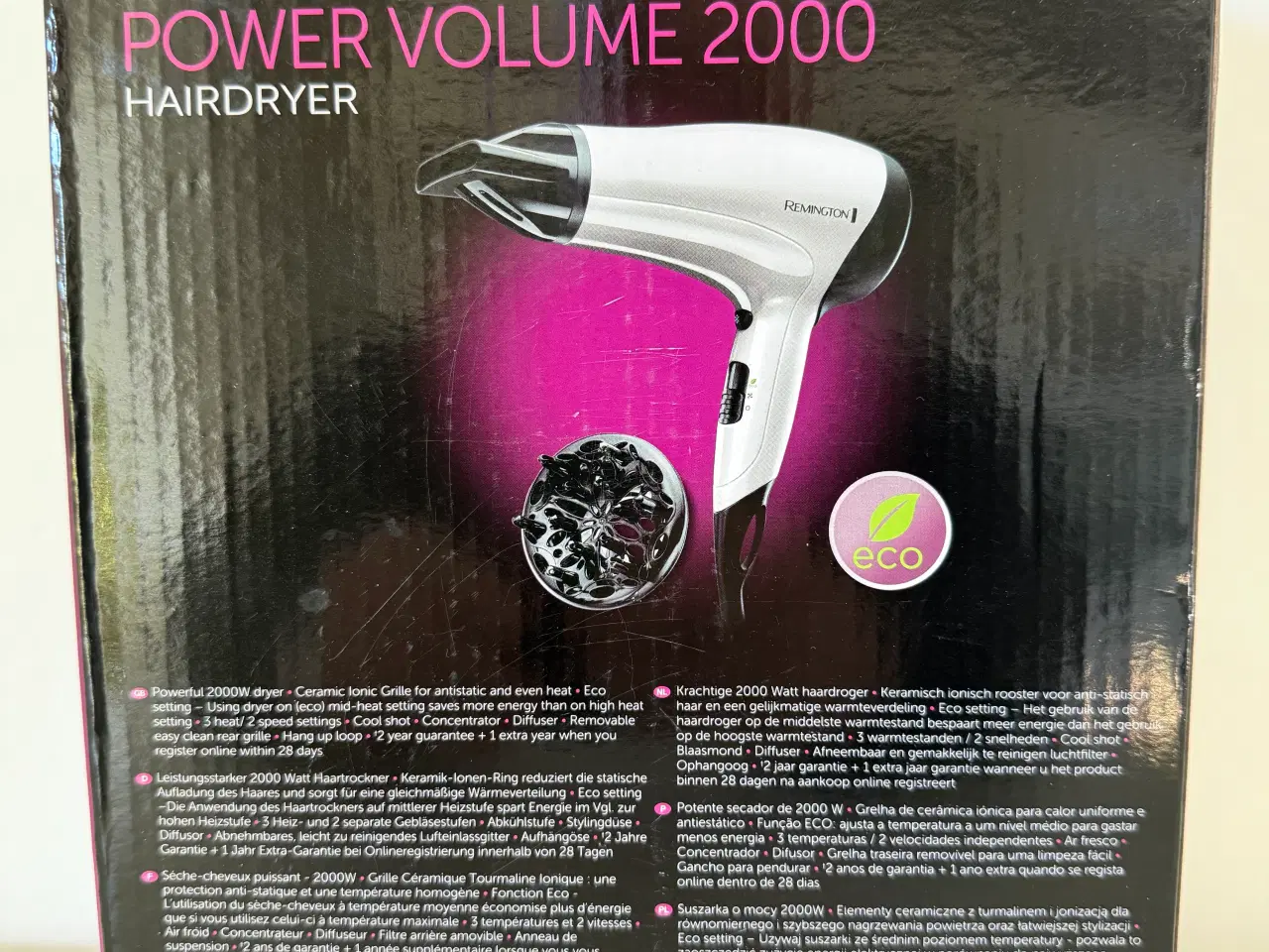 Billede 6 - Helt ny Remington Power Volume 2000 hårtørrer