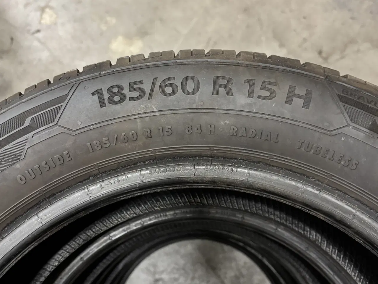 Billede 3 - 4 stk. Barum 185/60-15 sommerdæk (næsten nye)