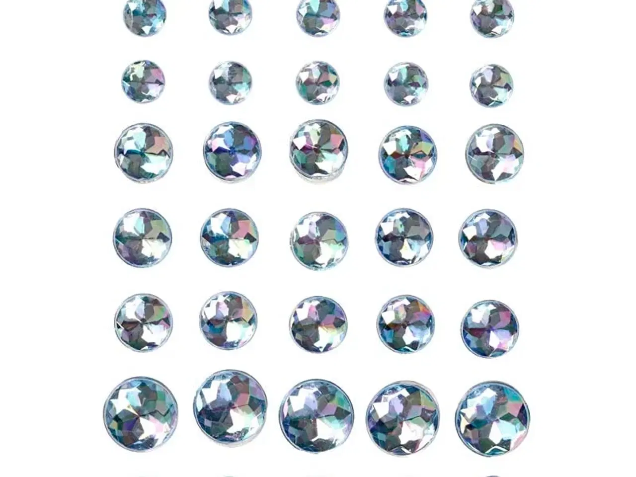 Billede 1 - Selvklæbende blå rhinsten, 40 stk. i 6-10 mm