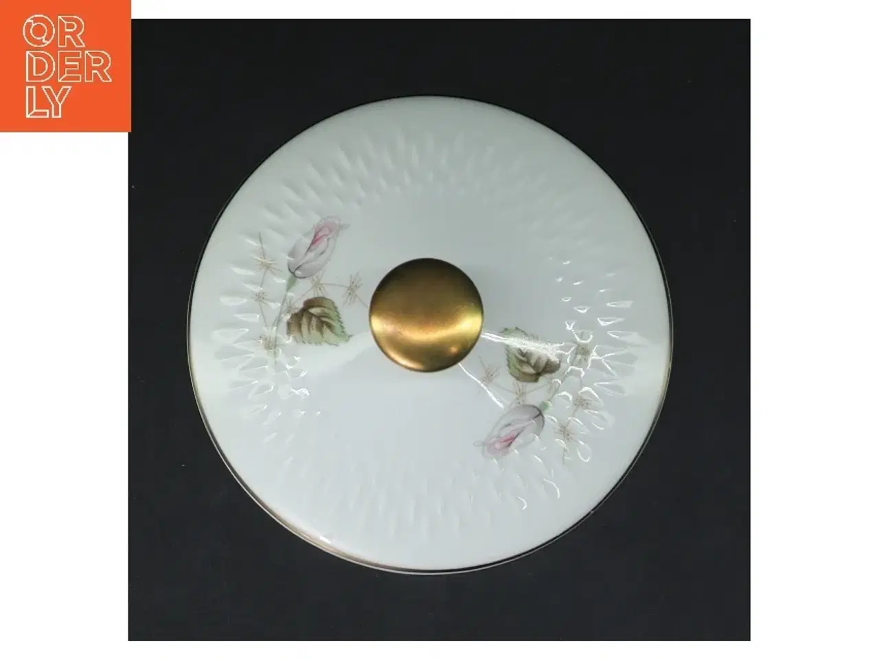 Billede 3 - Porcelæn låg med blomstermotiv fra Edelstein (str. Ø 12 cm)