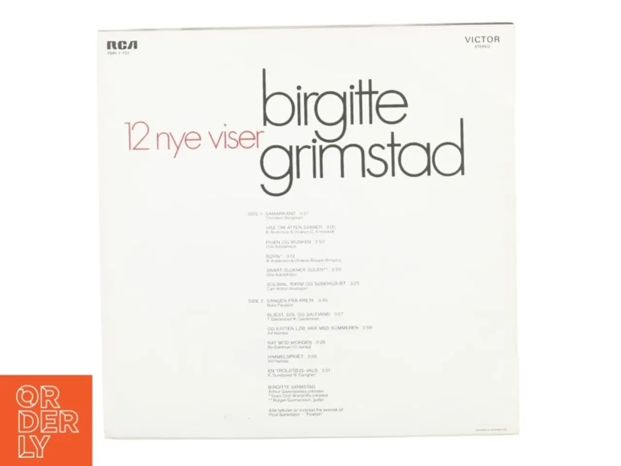 Billede 3 - Birgitte Grimstad, 12 nye viser fra Rca (str. 30 cm)