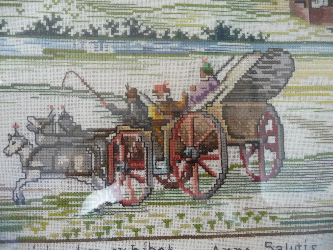 Billede 2 - Håndbroderet billede af København