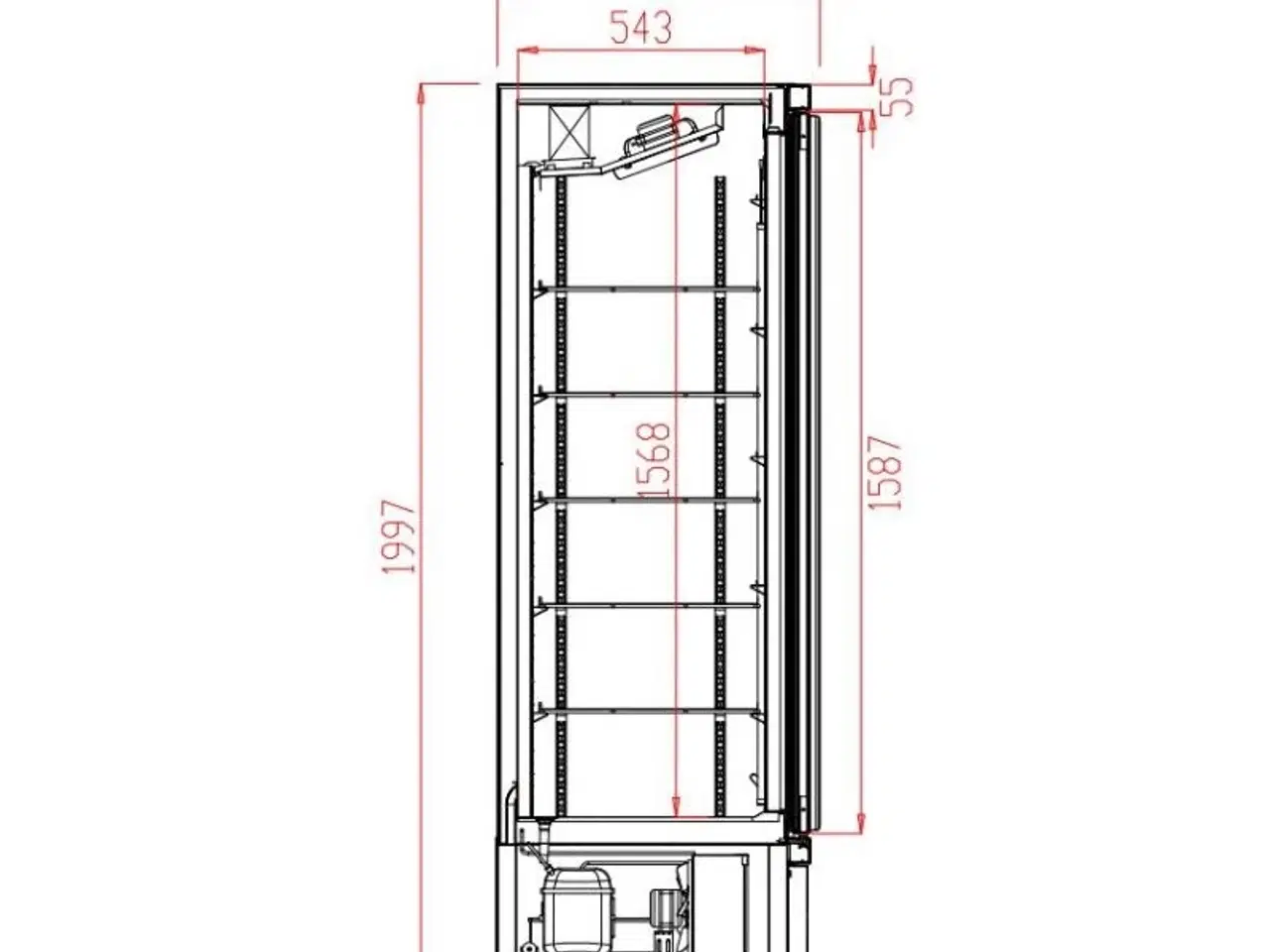 Billede 2 - Professionel display køleskab – 0,577 kW