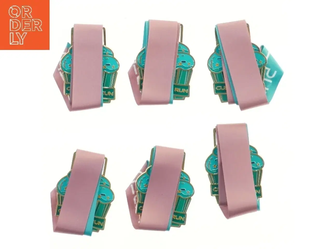 Billede 3 - Løbsmedaljer med bånd (str. 6 stk cm)