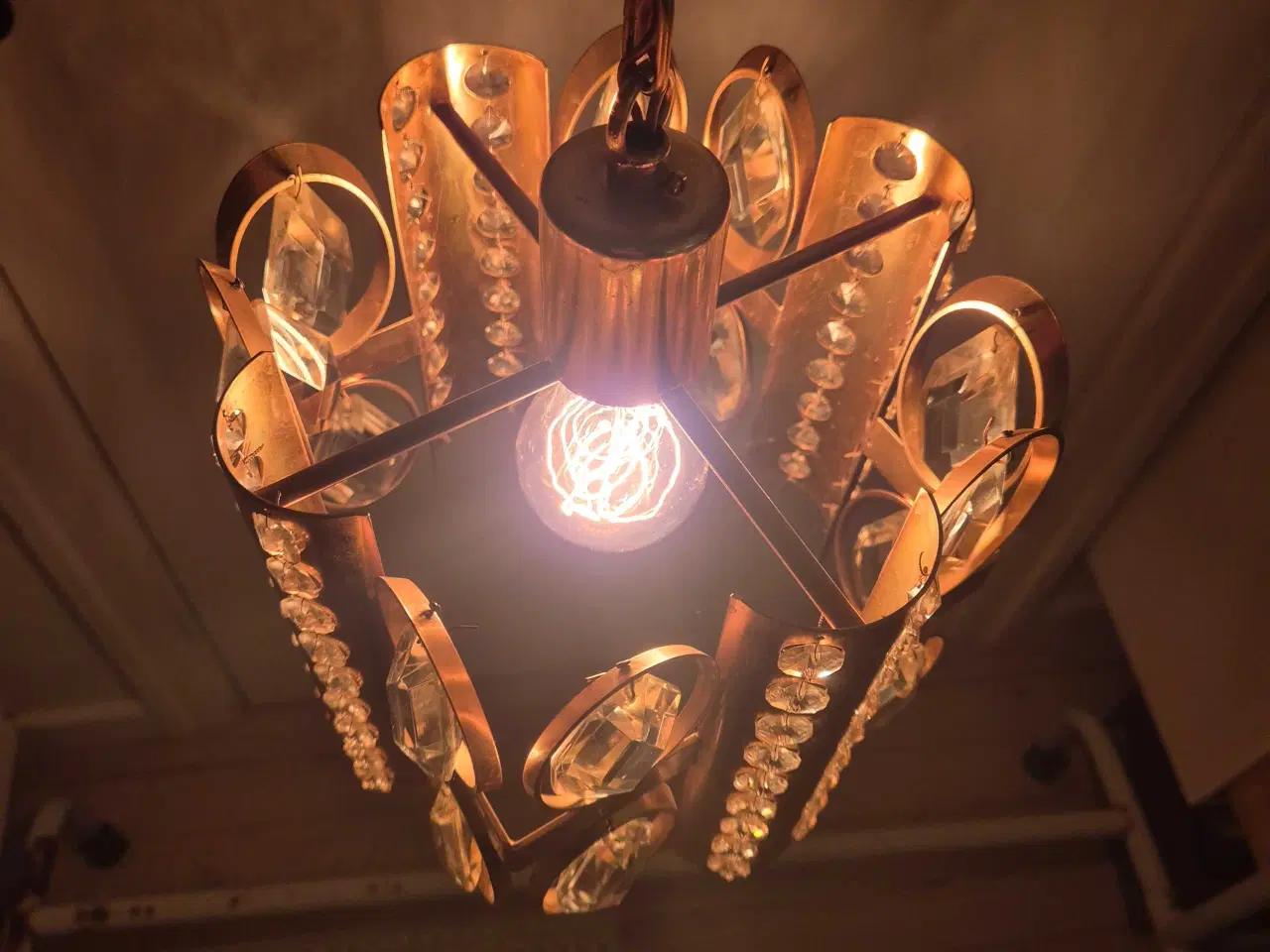 Billede 11 - Fin retropendel med prismer i klart glas