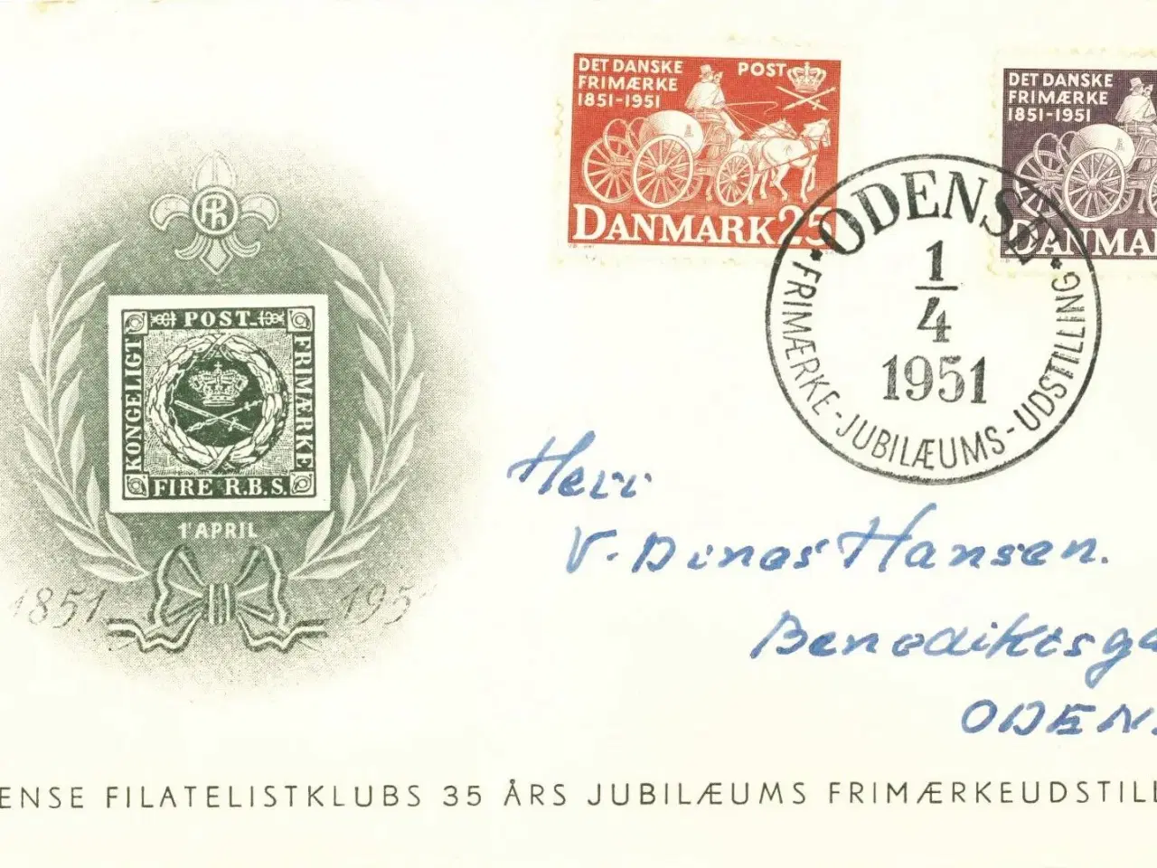 Billede 1 - Odense Frimærkeklub, 1951