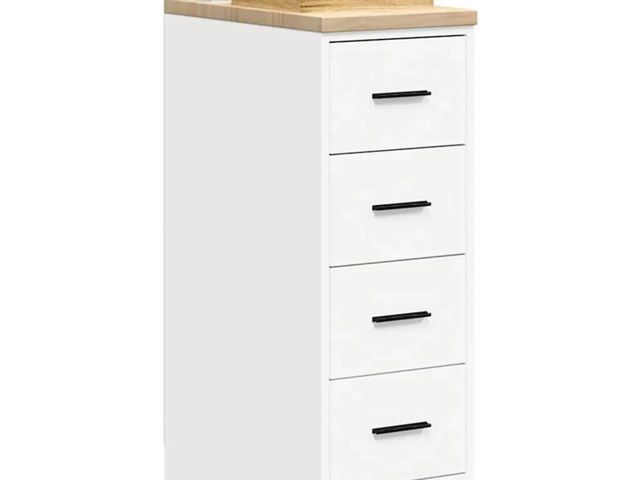 Billede 1 - Garageopbevaringsskab Hvid 30x51x85 cm Massivt træ Fyrretræ