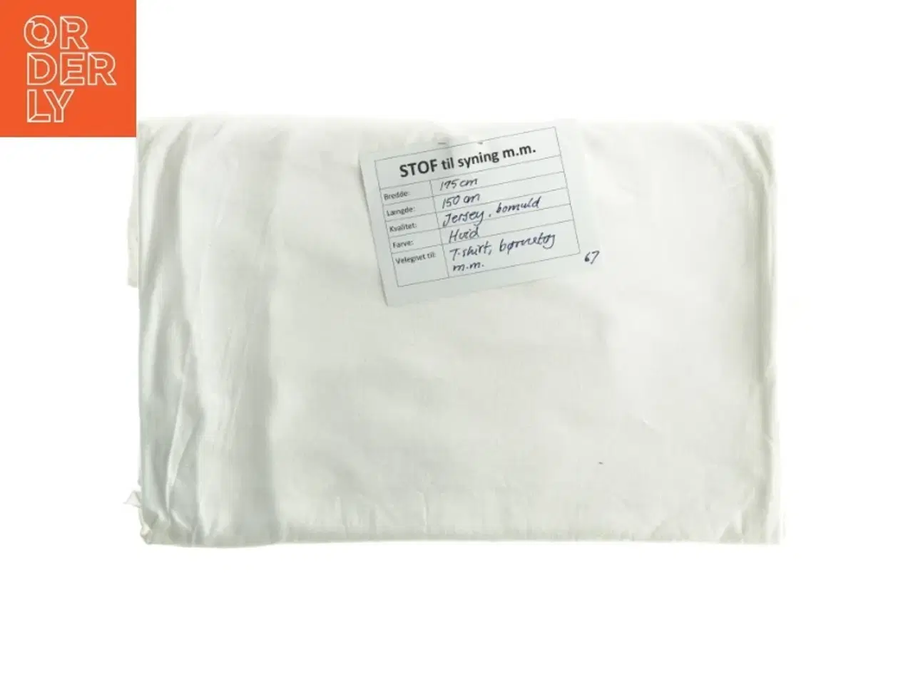 Billede 1 - Jersey-stof, bomuld, hvidt (175 cm x 150 cm)