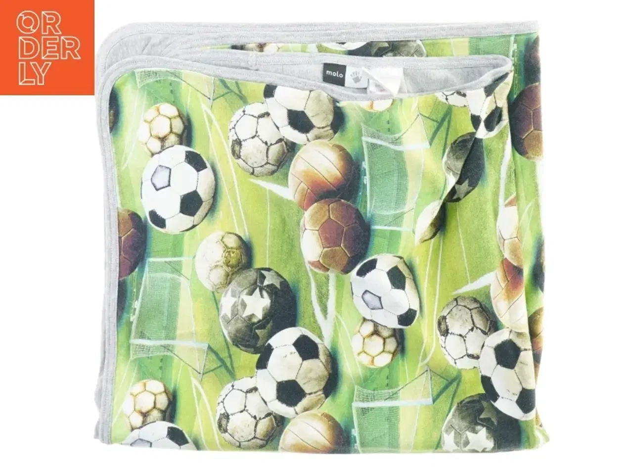 Billede 1 - Baby tæppe med fodbold motiv fra Molo (str. 75 x 72 cm)