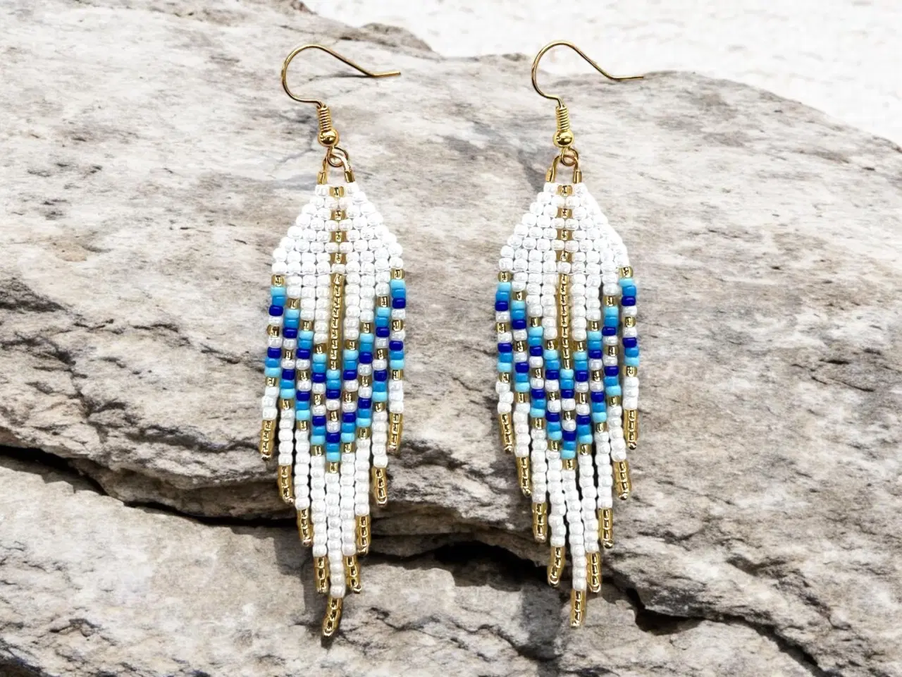 Billede 1 - Grønlandske perle øreringe