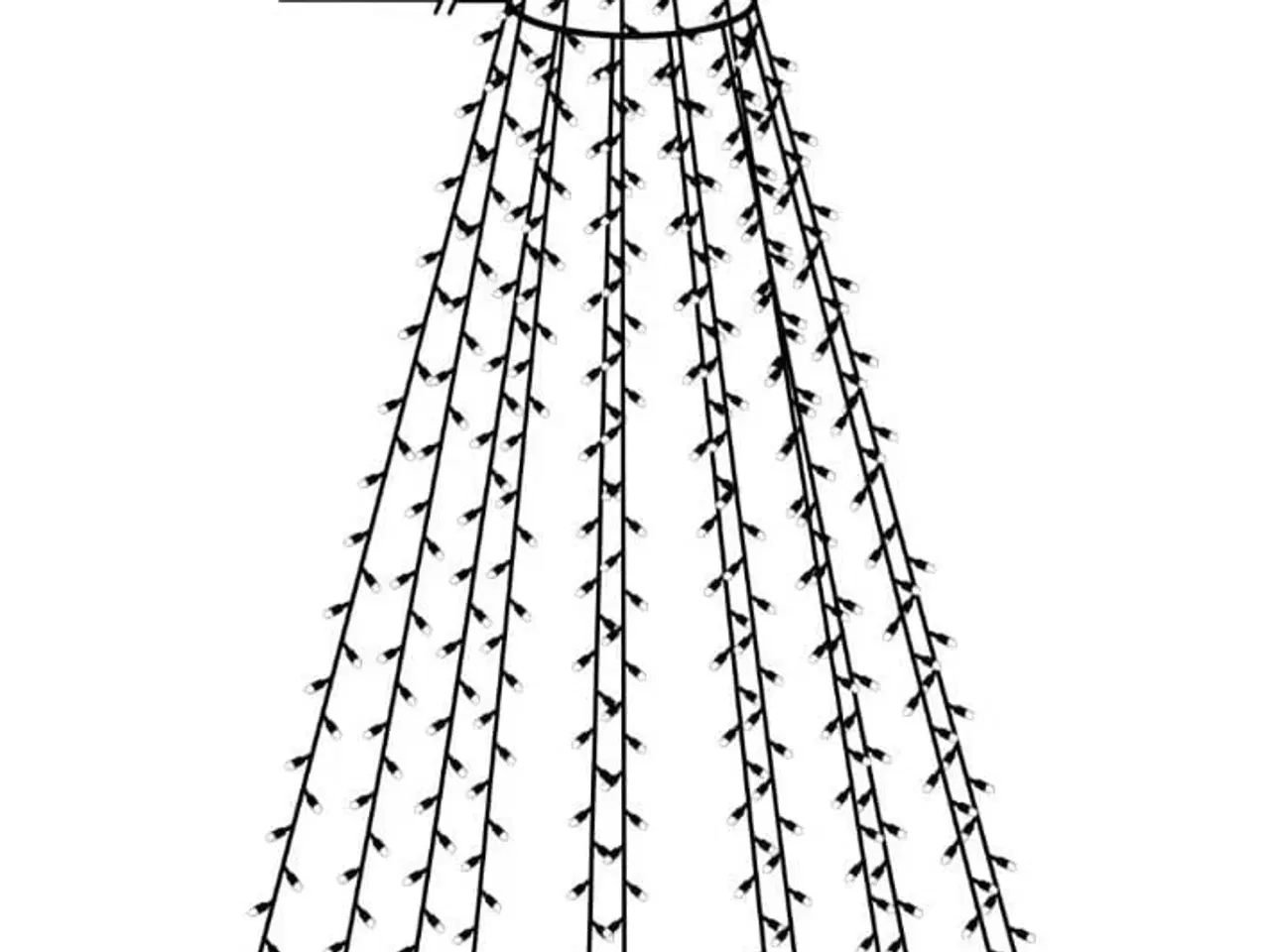 Billede 4 - Lysnet til juletræ 180 lysdioder 180 cm