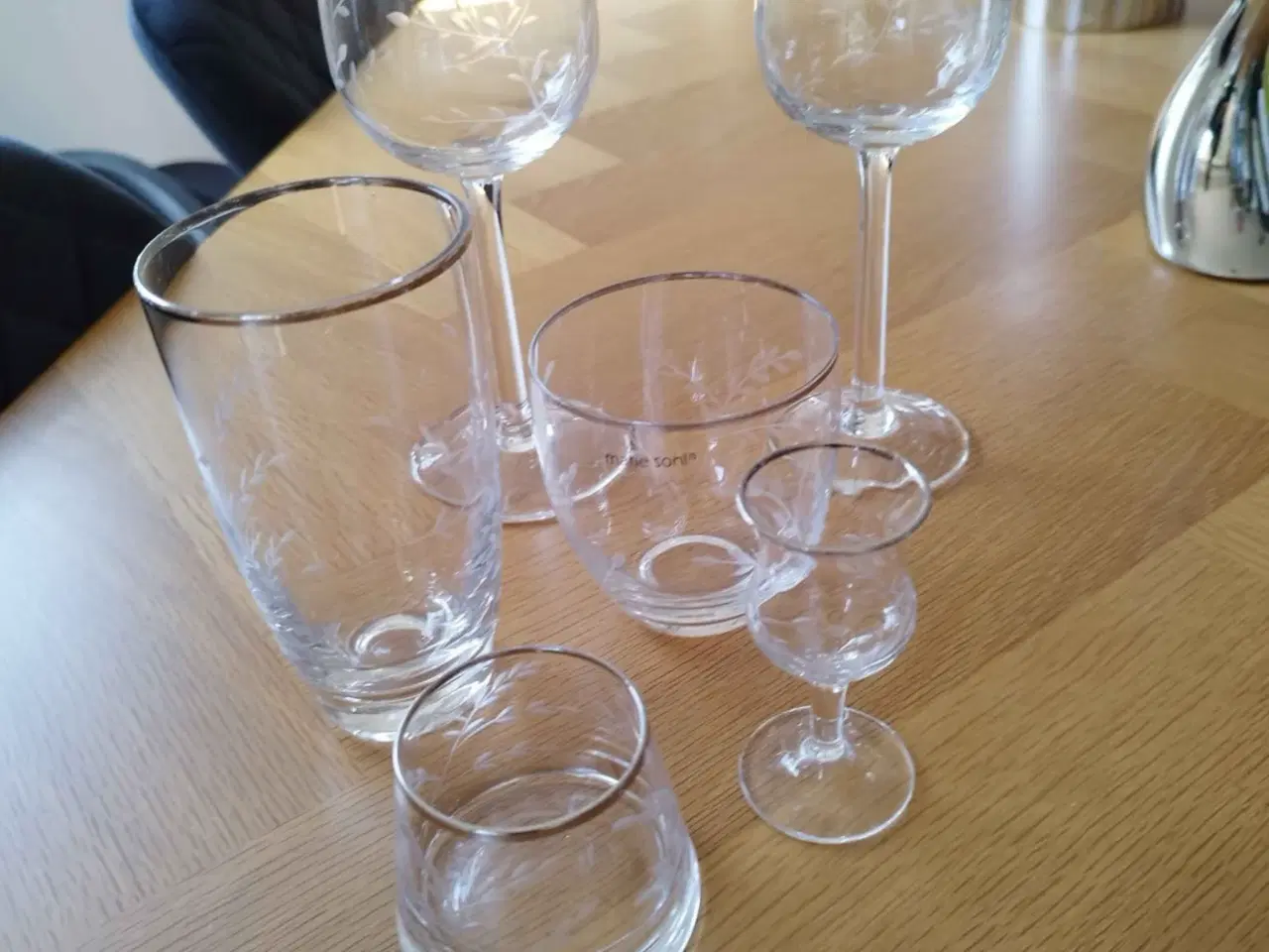 Billede 1 - Flotte Marie Sohl Glas m. Sølvkandt