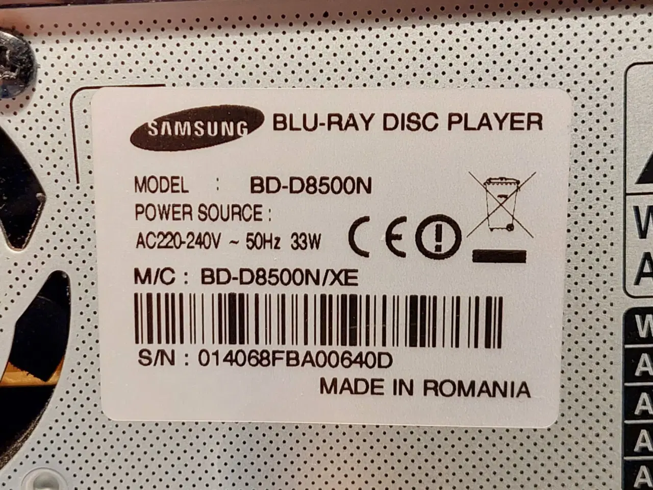 Billede 3 - BLU-Ray disc player 3D SAMSUNG