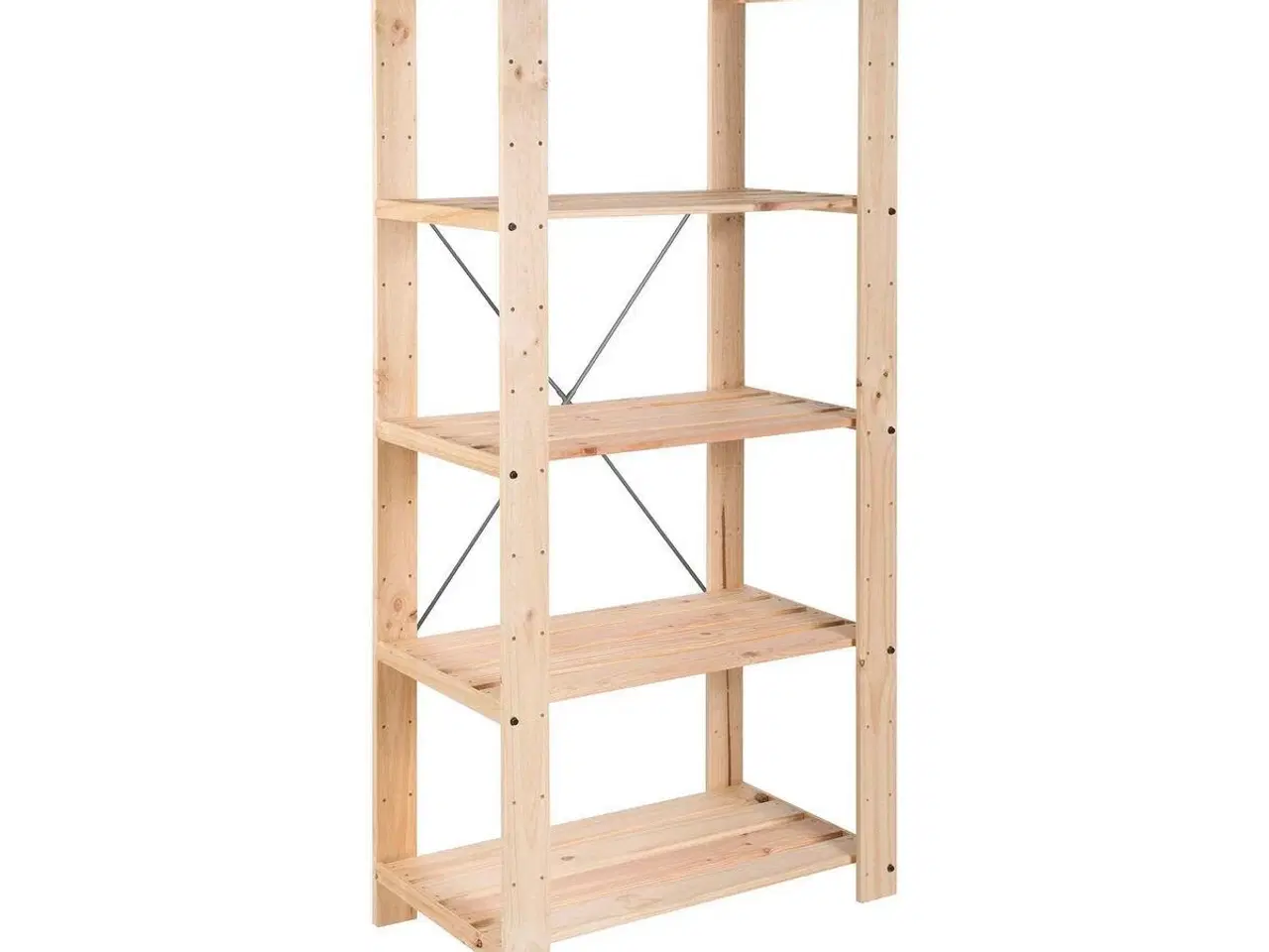 Billede 1 - Astigarraga Evolution reol 5 hylder - brun fyrretræ 174,5 × 76,5 × 38,5 cm