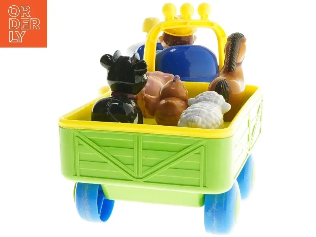 Billede 3 - Legetøjstraktor med vogn og figurer (str. 40 cm)