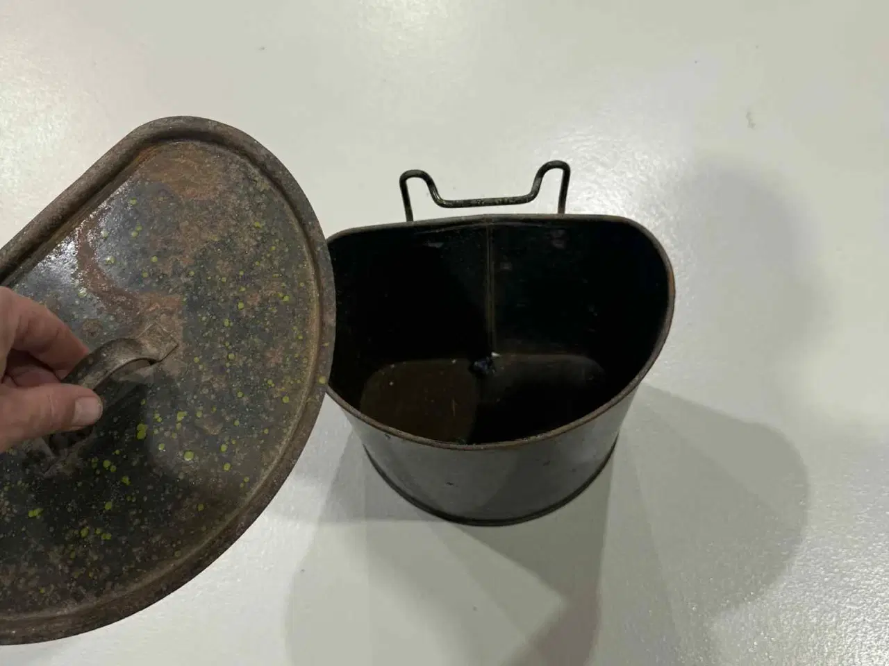 Billede 3 - Gammel reto spand med låg til