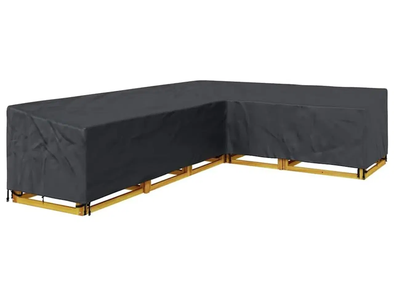 Billede 3 - Overtræk til havemøbler Sort 330 x 255 x 80 cm 420D Oxford Stof
