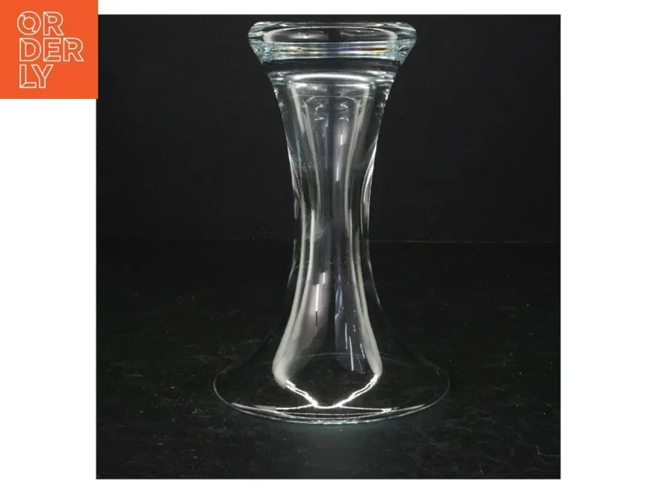 Billede 1 - Gennemsigtig glasvase (str. 19 cm)