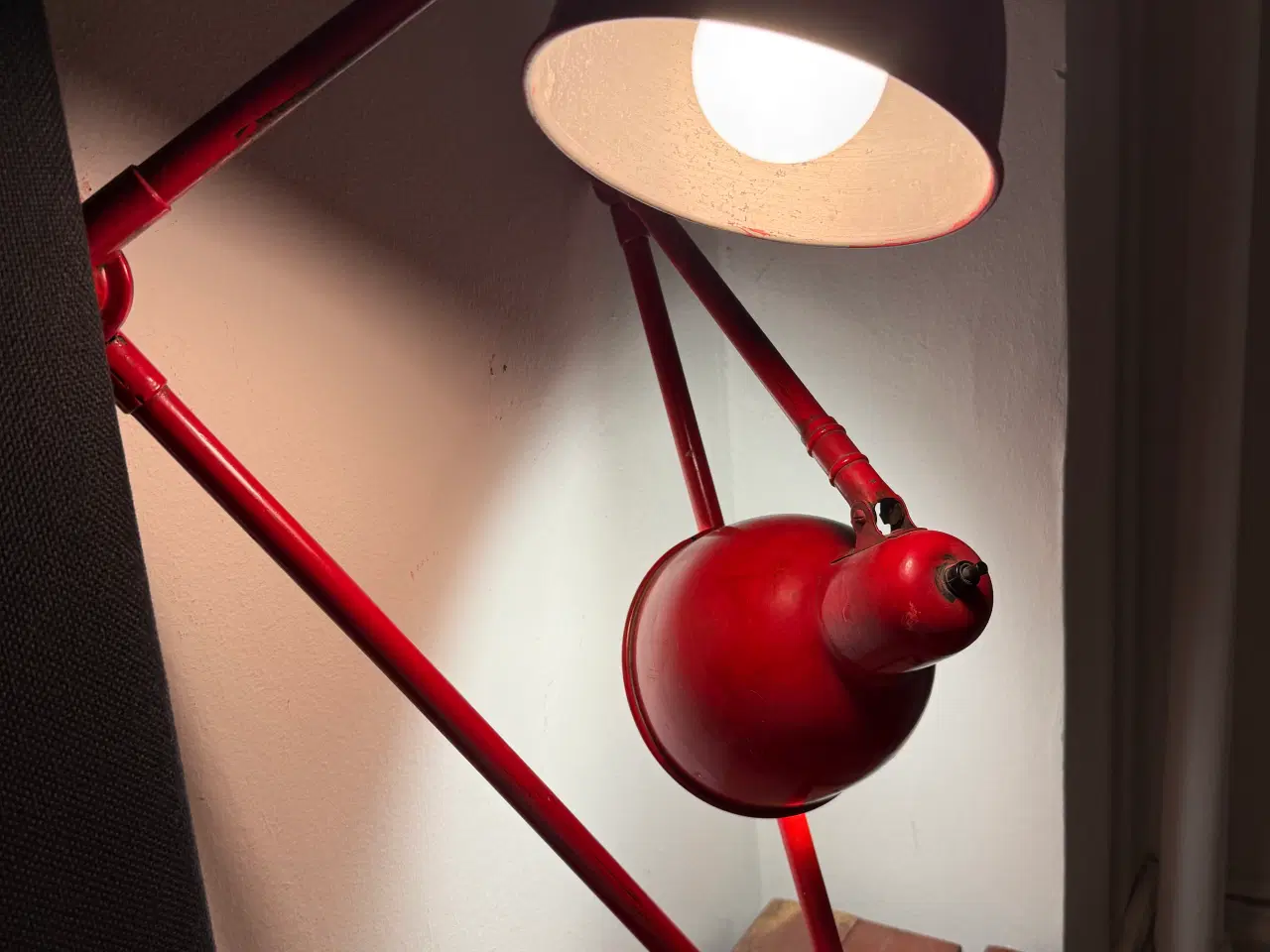 Billede 4 - Rød dobbelt arkitektlampe sælges