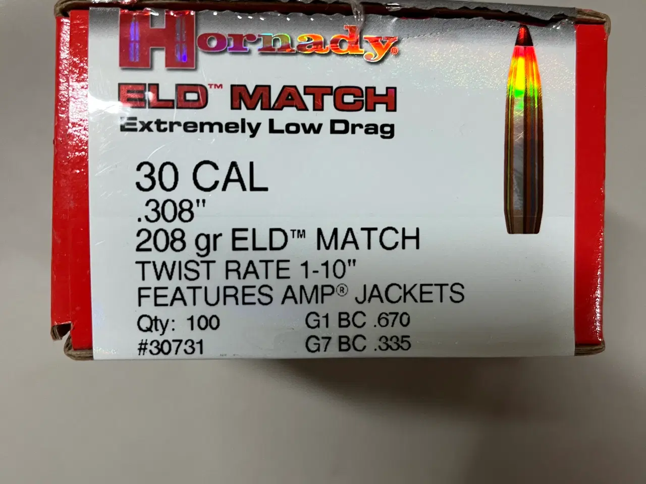 Billede 1 - Hornady ELD Match cal. 30