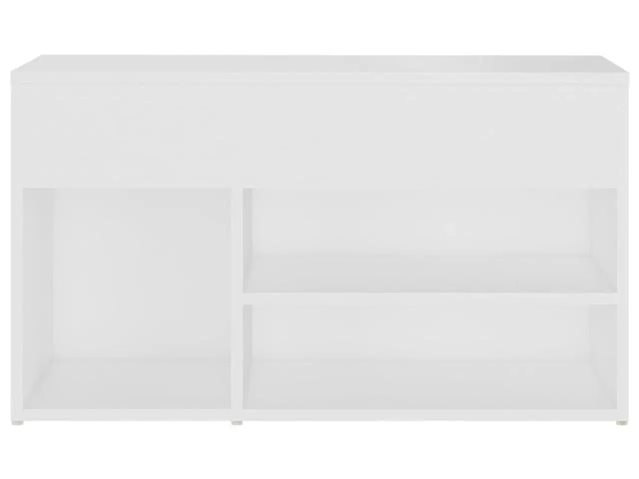 Billede 5 - Skobænk 80x30x45 cm konstrueret træ hvid