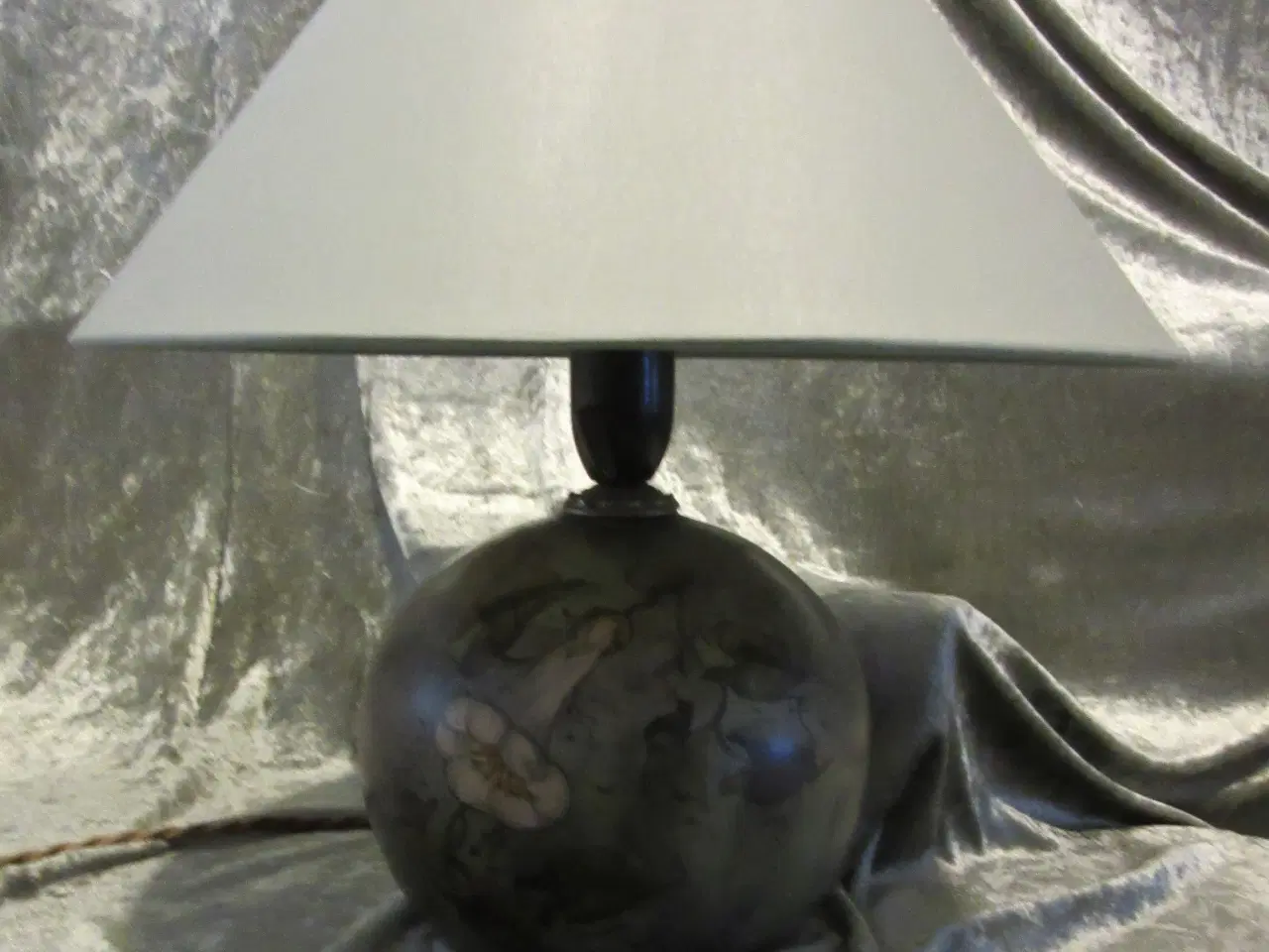 Billede 1 - Håndmalet lampe (ukendt kunstner) 1930-1940