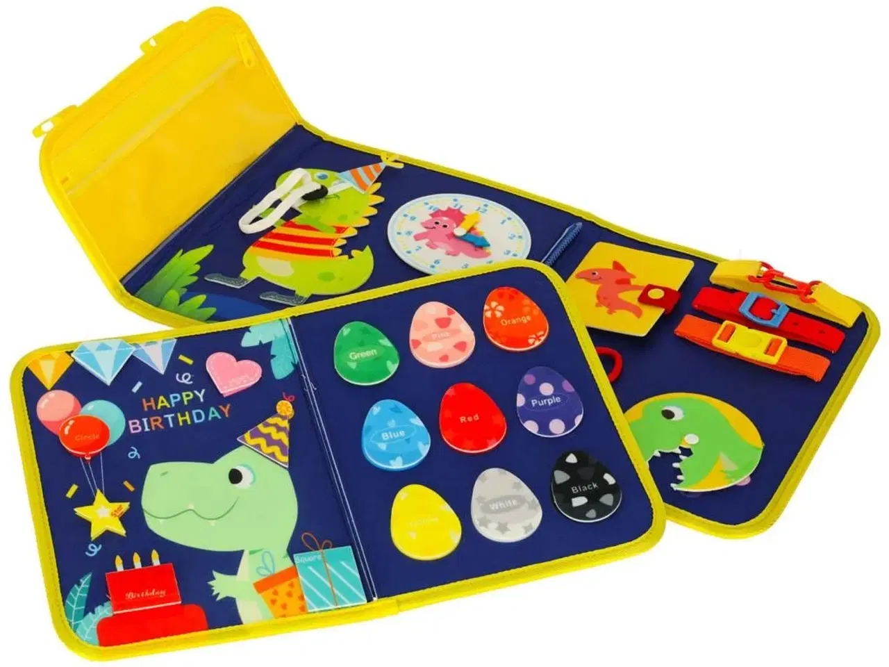 Billede 6 - Sanse-montessori aktivitetsboard i rygsagtskuffert – blå