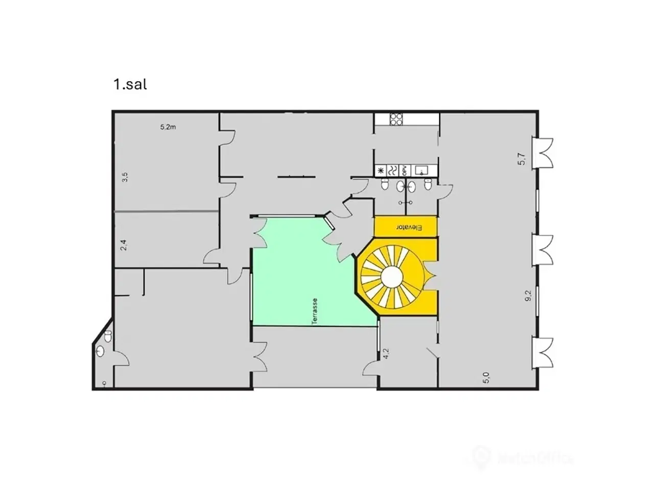 Billede 30 - EKSKLUSIVE LEJEMÅL VED FREDERIKSBERG HAVE KONTOR / KLINIK / SHOWROOM M.M.