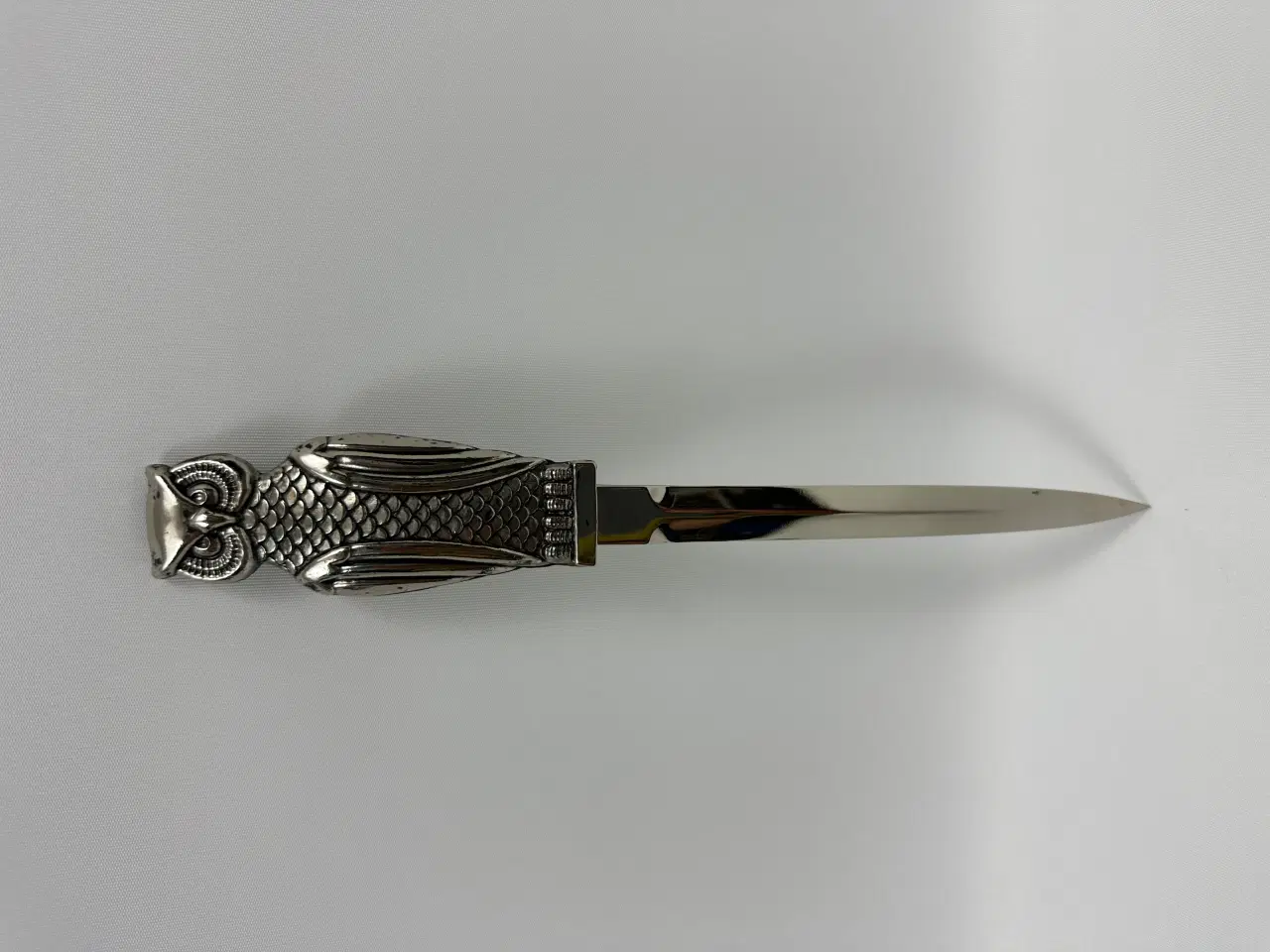 Billede 1 - Vintage brevåbner / brevkniv i stål m. ugle