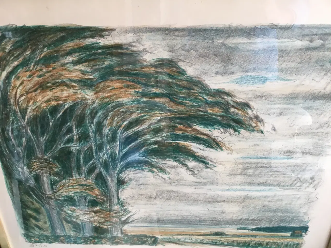 Billede 4 - Litografi af kendt kunstner