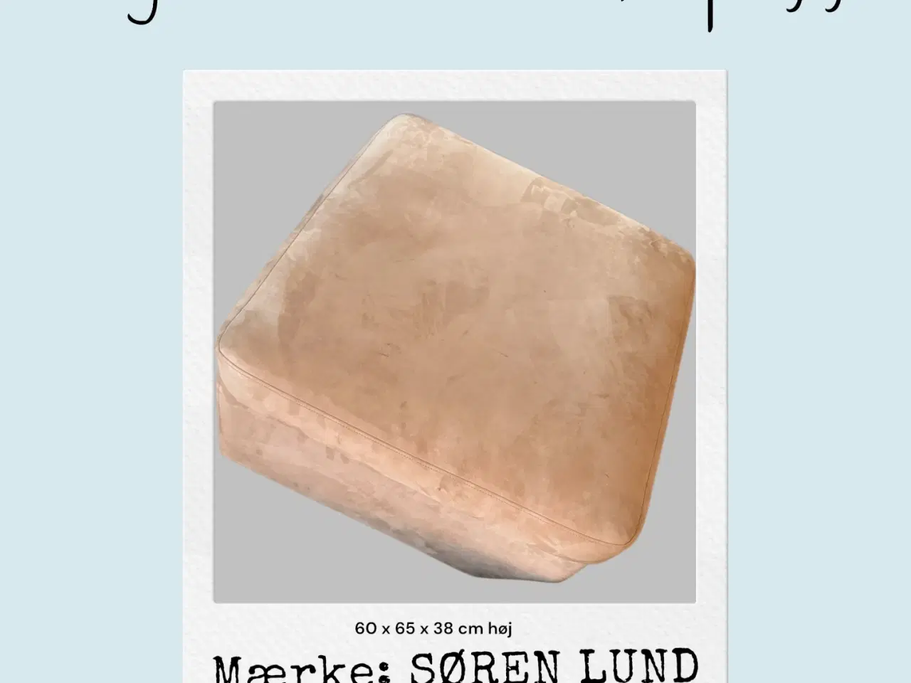 Billede 5 - Vegan suede sofa med 2 x puff