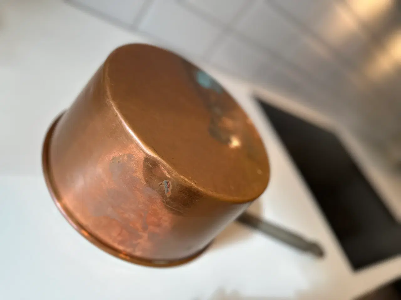 Billede 4 - Kobbergryde med håndtag på hele 5 liter