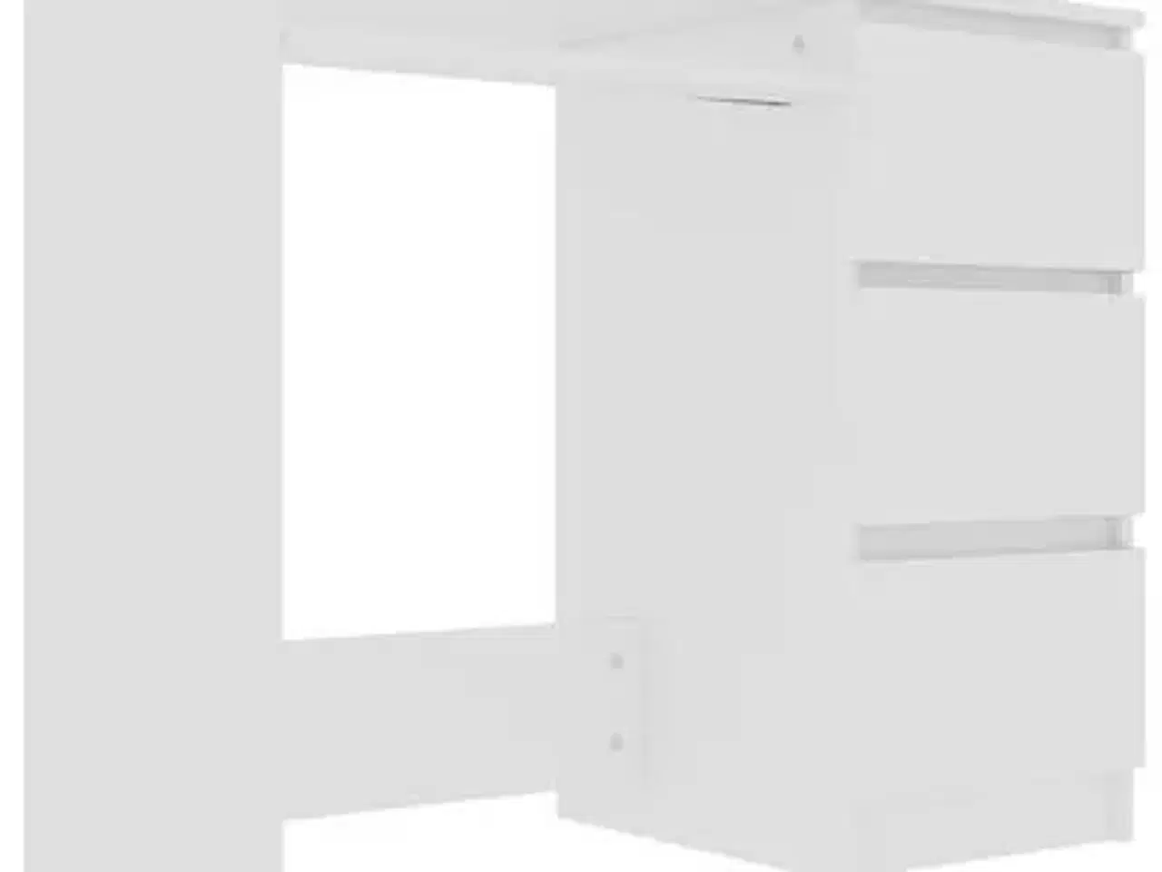 Billede 1 - vidaXL skrivebord 90x45x76 cm spånplade hvid