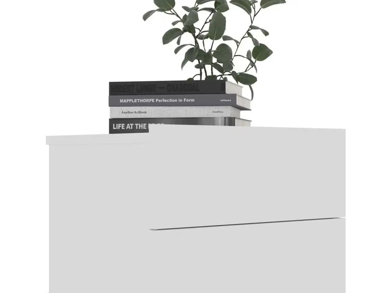 Billede 3 - Sengeborde 2 stk. 40x30x30 cm konstrueret træ hvid